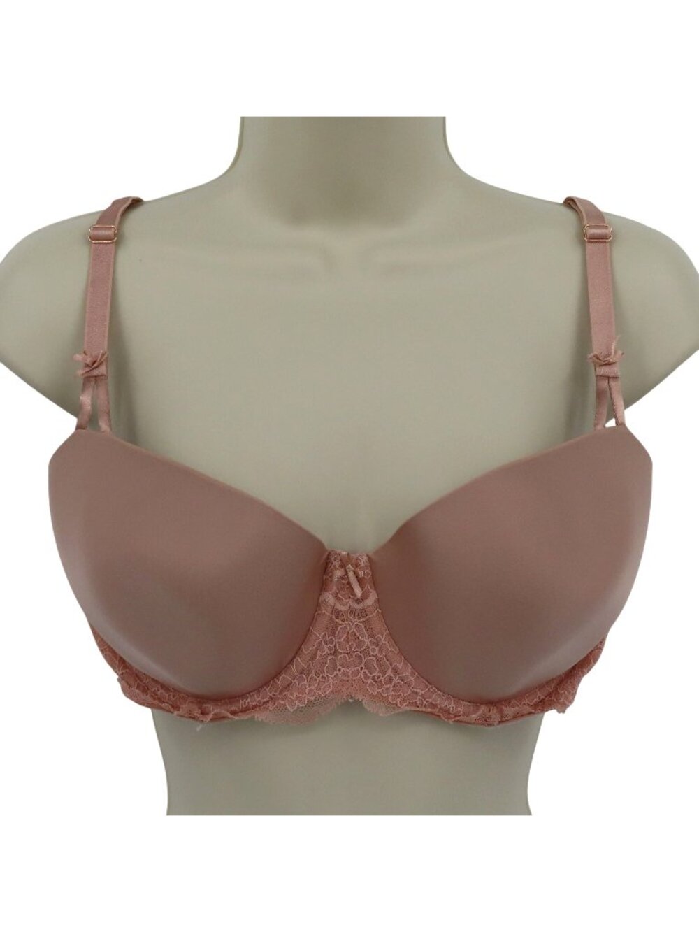 Victorias Secret 38C Bra Dream Angels Push Up No Padding Beige Pink Underwire